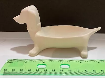 2 Small Ceramic Bisque Dachshunds Ring Holder & Small Item Holder Ready To Paint • $25