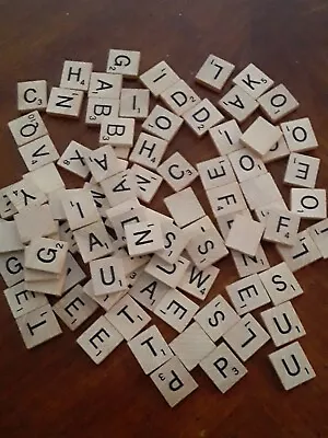 REPLACEMENT INDIVIDUAL SCRABBLE WOODEN TILES (LETTERS Or Blank) YOU PICK!! • $1.49