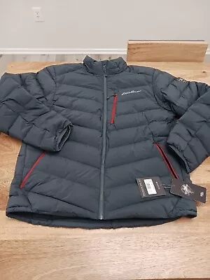 Men's Eddie Bauer  Downlight Free Fuse Jacket 800 Size L Storm Gray • $89.99