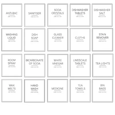 £1.25 • Buy White Waterproof Cleaning Label Stickers For Jars And Storage Containers