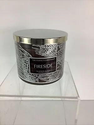 Bath & Body Works Scented 3 Wick Candle FIRESIDE 14.5 Oz Slatkin Company New • $64.95