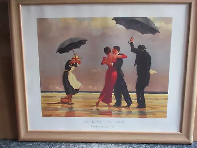 Vettriano Singing Butler Framed Print Large Light Wood Frame Wall Art 40x50 Used • £4.95