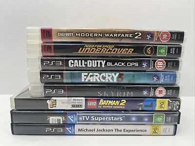 Sony Playstation 3 PS3 Games Lot (8) Free Post Great Titles ! Call Of Duty / NFS • $40
