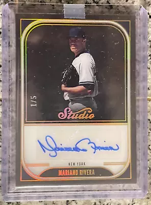 Mariano Rivera 2023 Chronicles Autograph Studio Blck Holo Gold Auto 1/5 Ebay 1/1 • $188.88