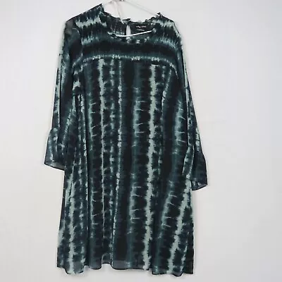 City Chic Women Pencil Dress XS Or 14(AU) Tie Dye Knee Length Bell Sleeve Ruffle • $26.99