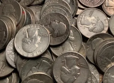 $1 Face Value Silver Washington Quarters 90% Silver US Coin Junk Constitutional • $19.75