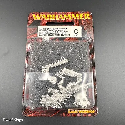 Games Workshop Warhammer Lizardmen Saurus Temple Guard Champion Sealed 2000  • $67.10