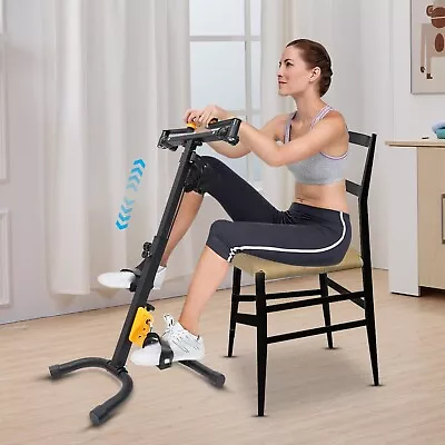 Folding Stationary Upright Indoor Cycling Exercise Bike With 8 Gears Height Adj • $69.35