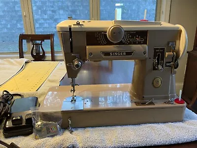 Singer 401a Sewing Machine Cleaned And Serviced Good Cond SN NB885868 • $259