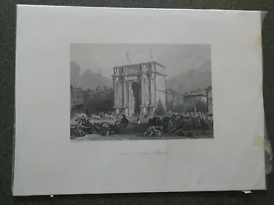 1800's Engraving Etching Arch Of Triumph - Drawn By T. Allom • $4.99