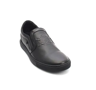 $270 • Buy John Richmond 6690 Black Leather Loafers Fashion Sneakers Shoes 42 / US 9