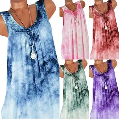 $20.59 • Buy Plus Size Womens Summer Beach Sleeveless Loose Tank Dress Casual Boho Long Tops
