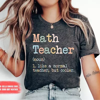 Womens Funny Math Teacher Definition Shirt Back To School Shirt Gift For Math • $20.95