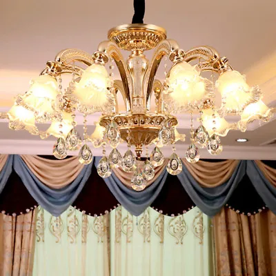European Luxury Crystal Living Room Ceiling Light Zinc Alloy LED Lamp Wall Lamps • $343.17