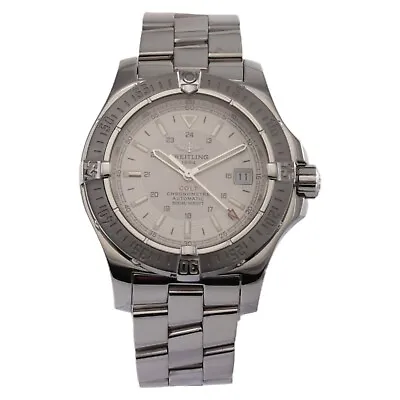 Breitling Colt 41mm Steel Silver Index Dial Automatic A17380 Box/Manual • $2095