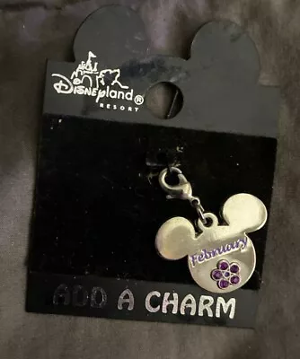 Disney Add A Charm - Mickey Mouse  February  Birthstone Flower NEW • $9.95