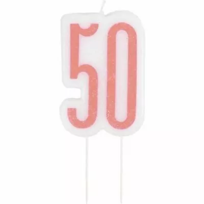 50th Glitz Rose Gold Happy BirthdayBannerBuntingBalloonConfettiBadgeNapkin • £3.99