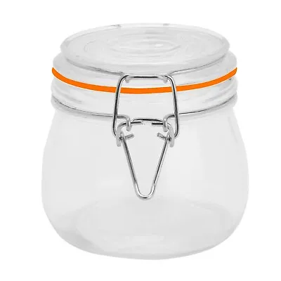 £9.29 • Buy 3Pcs 500ml Glass Storage Jars Airtight Clip Top Lid Food Preserve Preserving Jar