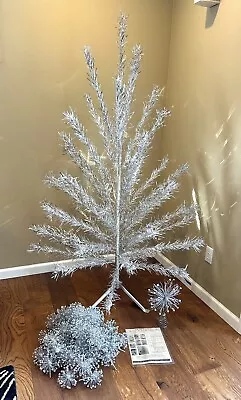 Vtg  Aluminum Sparkler 6 Ft Straight Branch Christmas Tree Complete + More! • $399