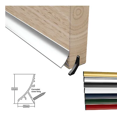 Door Weather Bar Strip Rain Deflector Drip Bar Guard Aluminium 32mm UPVC Wood • £16.79