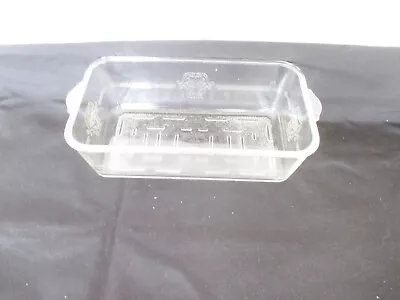 Vintage Glasbake Clear Glass Embossed Bread Loaf Pan - No. 254 • $8.50