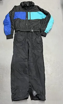 Vintage Men’s Edelweiss Ski Snow Suit Size Large Black Blue • $60