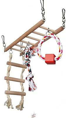 Trixie Cage Hanging Suspension Bridge Ladder Toy - Hamster Mouse Gerbil Rope Fun • £10