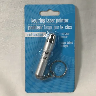 £3.55 • Buy Key Ring Laser Pointer Red Led Power Point Flashlight Cat Dog Pet Toy Silver