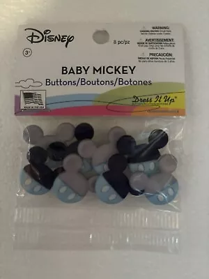 Dress It Up Buttons Disney Baby Mickey Mouse 8 Pack Of Buttons • $8