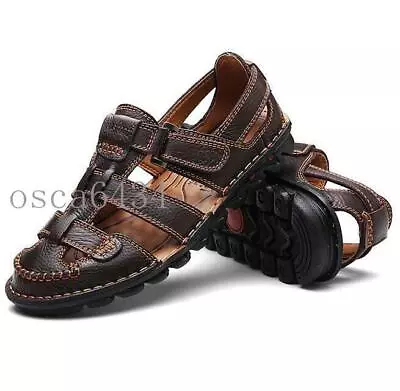 Black Leather Roman Gladiator Sandals Strap Handmade US (5-16) EU (36-50) Shoes • $47.75