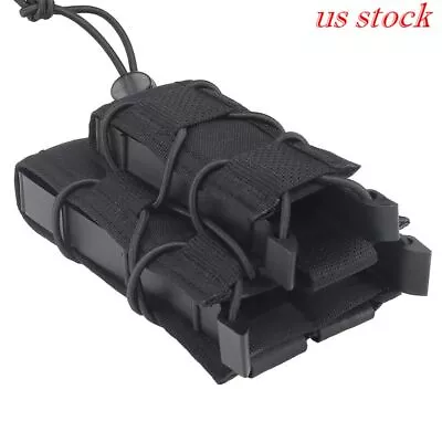 Tactical Molle Magazine Pouch Double Single Pistol Rifle Mag For 9mm 5.56/7.62 • $9.93