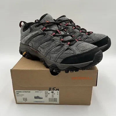 MERRELL Mens Chameleon 8 Stretch Waterproof Hiking Shoe Black/Grey 11 US NIB • $79.99