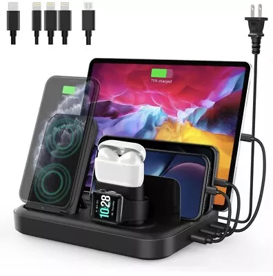 Seenda 6-in1 Charging Station For Multiple Devices IPhone Air Pods AndroidWatch • $18
