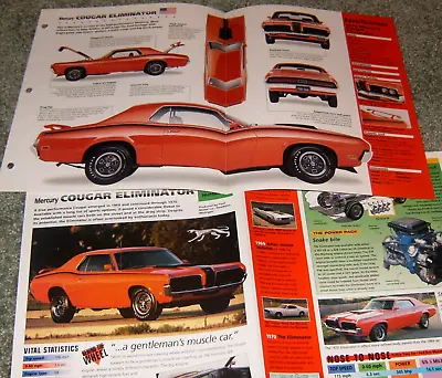 1970 Mercury Cougar Eliminator Spec Info Poster Original Brochure Ad 70 428 Cj • $19.99