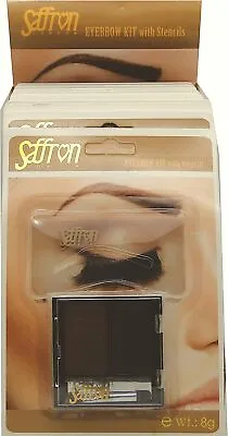 Saffron Eye Brow Powder With Stencils Eyebrow Kit Set • £3.89