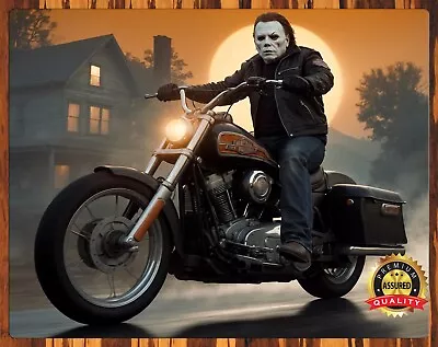 Michael Myers - Motorcycle Painting - Rare - Metal Sign 11 X 14 • $27.99