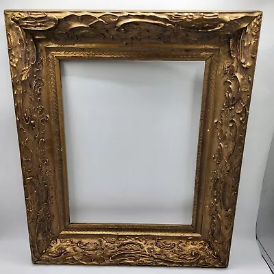 ANTIQUE Ornate Gesso VICTORIAN Picture Art Frame Gilt Fits 11x14  Gold • $79.99