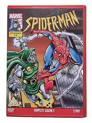 Spider-Man - The Animated Series - The Complete Season 5 (2 DVD Set) Marvel 1995 • £37.25