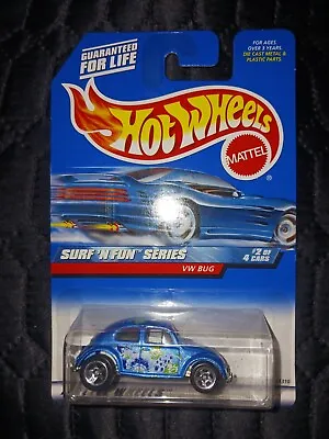 1999 Hot Wheels Volkswagen Bug Blue Surf N Fun Series 2/4 #962 • $9.99
