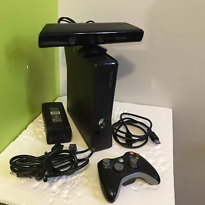 Microsoft Xbox 360 S Console W/Controller Kinect HDMI & Power Adapter • $96.99