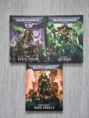 Warhammer 40k 2020 Codex Hardbacks Death Guard Necrons & Dark Angels Supplement • £27.99