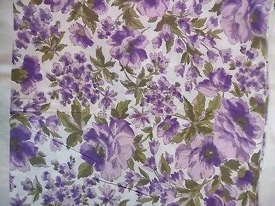 Vintage Mid Century C1930-40's Cotton Floral Fabric 1 Yd 26  X 37 Inches • $19.99