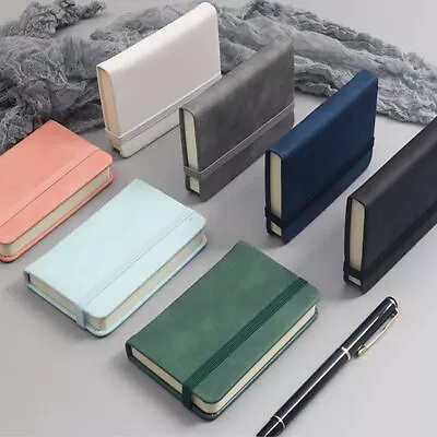£5.36 • Buy Mini Notebook A7 Portable Mini Portable Small Diary Pocket Book Thick Leather UK