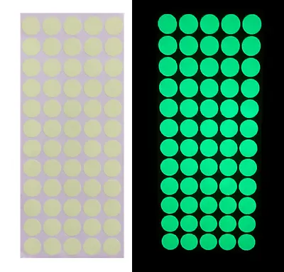 £2.65 • Buy 60pc Glow In The Dark Round Dot Luminous Sticker Sheet Self-Adhesive Room Decal