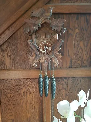 Vintage One-Day  REGULA Hand Made Wooden Musical Cuckoo Clock Made In Germany • £115