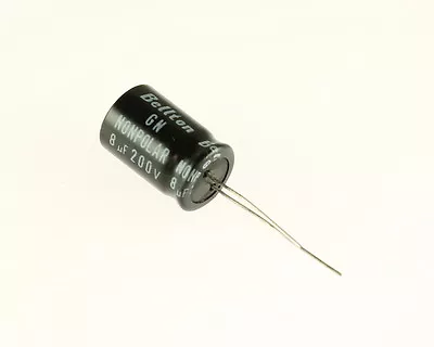 Lot Of 25 Bellton 8uF 200V Aluminum Radial Non Polar Electrolytic Capacitor  • $50