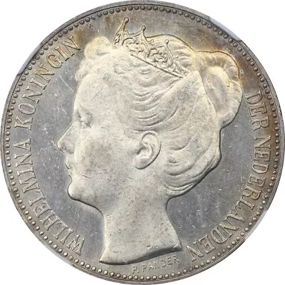 Netherlands 1898 2 1/2 Gulden Queen Wilhelmina • $5688