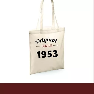 70th Birthday Shopping Bag/1953 Gift/gift For Her/women/keepsake/birthday Gift • £7.95