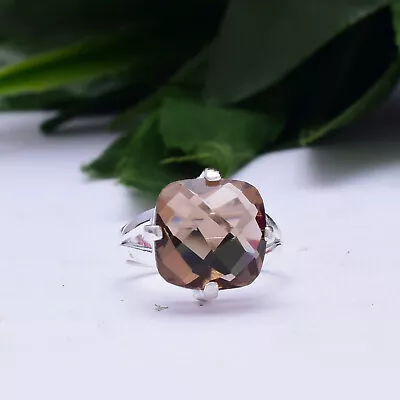 $14.57 • Buy Thanksgiving Smoky Topaz Gemstone 925 Sterling Silver Handmade Ring All Size