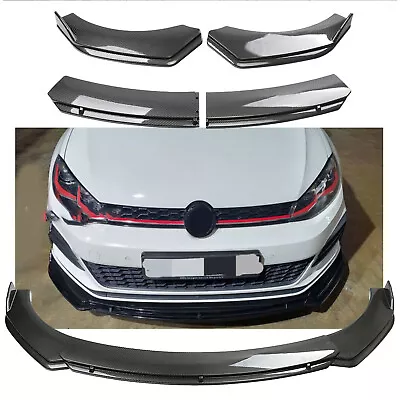 Carbon Fiber Style For VW GOLF MK7 MK7.5 GTI Front Bumper Lip Splitter Spoiler • $69.99